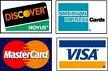 Jake accepts these major credit cards.